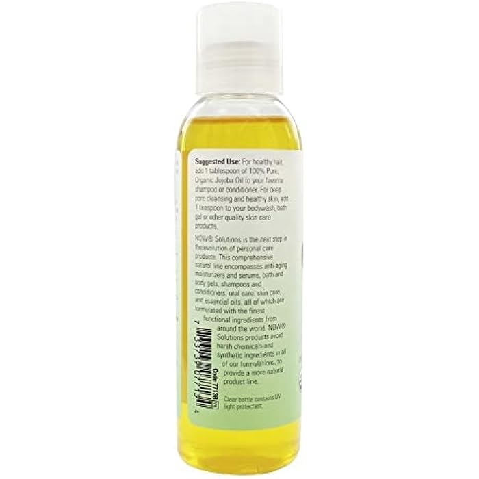 Now Solutions Organic Jojoba Oil, Pure 4 Fl. Oz. - Image 4